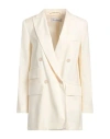 Max Mara Woman Blazer Cream Size 8 Virgin Wool In White