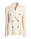 Max Mara Double Breasted Blazers In Neutral