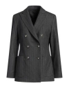 Max Mara Woman Blazer Lead Size 8 Cashmere, Elastane