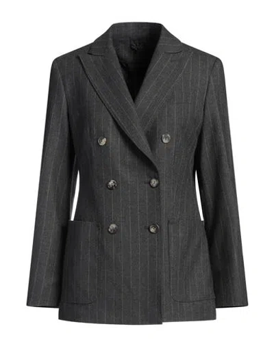 Max Mara Woman Blazer Lead Size 8 Cashmere, Elastane