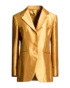 Max Mara Woman Blazer Marigold Size 10 Silk, Cotton In White