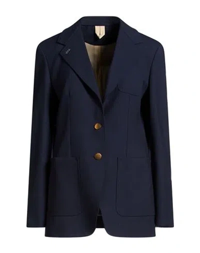 Max Mara Woman Blazer Midnight Blue Size 10 Virgin Wool, Mohair Wool