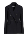 Max Mara Woman Blazer Midnight Blue Size 10 Virgin Wool, Polyamide, Elastane In Blue