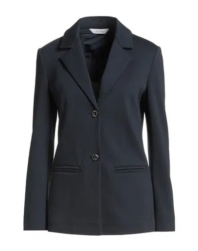 Max Mara Woman Blazer Midnight Blue Size L Cotton, Polyester
