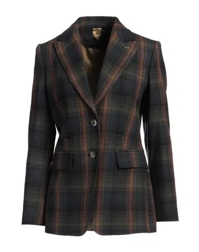Max Mara Woman Blazer Military Green Size 12 Virgin Wool, Cashmere