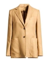 Max Mara Woman Blazer Mustard Size 12 Linen In Brown