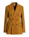 Max Mara Woman Blazer Mustard Size 6 Virgin Wool, Elastane In Yellow