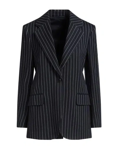 Max Mara Woman Blazer Navy Size 4 Cotton, Cashmere, Silk