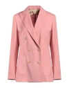 Max Mara Woman Blazer Pink Size 8 Virgin Wool, Silk, Mohair Wool In Pink
