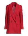 Max Mara Woman Blazer Red Size 6 Virgin Wool