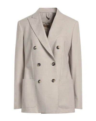Max Mara Woman Blazer Sand Size 10 Cashmere, Elastane