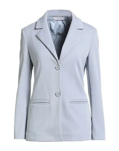 Max Mara Woman Blazer Sky Blue Size S Cotton, Polyester
