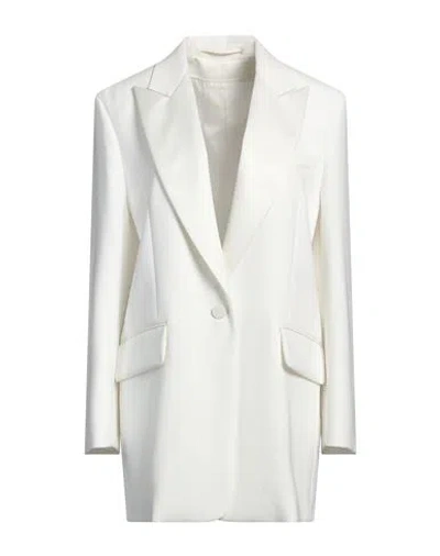 Max Mara Woman Blazer White Size 12 Triacetate, Polyester