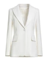 Max Mara Woman Blazer White Size 8 Triacetate, Polyester In White