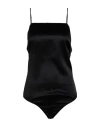 Max Mara Woman Bodysuit Black Size 8 Silk