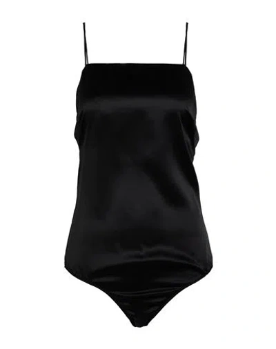 Max Mara Woman Bodysuit Black Size 8 Silk