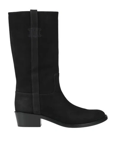 Max Mara Woman Boot Black Size 11 Leather