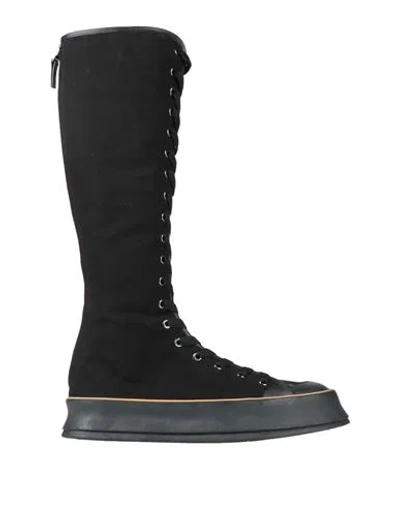 Max Mara Woman Boot Black Size 11 Leather, Textile Fibers