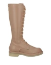 Max Mara Woman Boot Camel Size 7.5 Leather In Neutral
