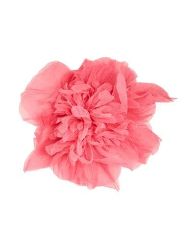 MAX MARA MAX MARA WOMAN BROOCH CORAL SIZE - SILK, METAL
