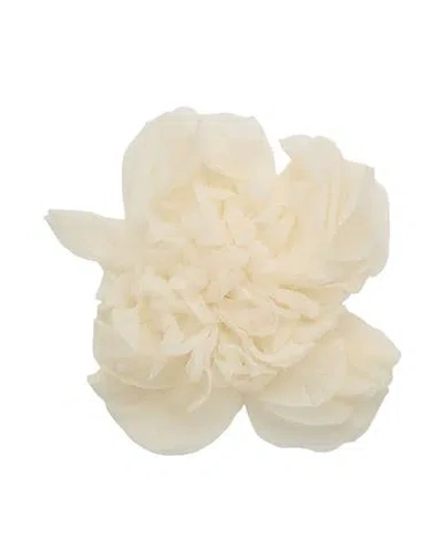 Max Mara Woman Brooch Ivory Size - Silk In White