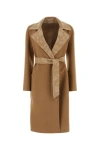 Max Mara Biscuit Camel Abito Coat In Brown