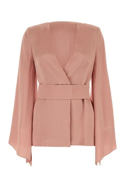 MAX MARA MAX MARA WOMEN POWDER PINK SATIN OCCHI BLOUSE