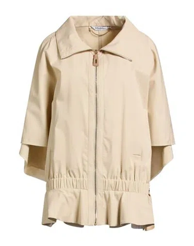 Max Mara Woman Cape Beige Size S/m Cotton In Neutral
