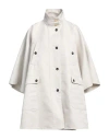 Max Mara Woman Cape Light Grey Size Onesize Polyester In White