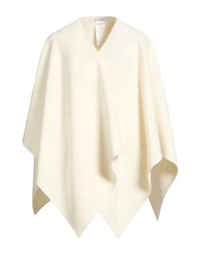 Max Mara Woman Cape Off White Size Onesize Alpaca Wool, Polyamide, Wool