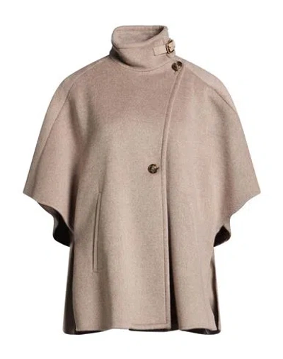 Max Mara Woman Cape Taupe Size Onesize Cashmere In Neutral