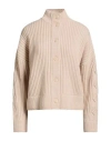 Max Mara Afelio Ribbed And Cable-knit Wool And Cashmere-blend Cardigan In Neutral