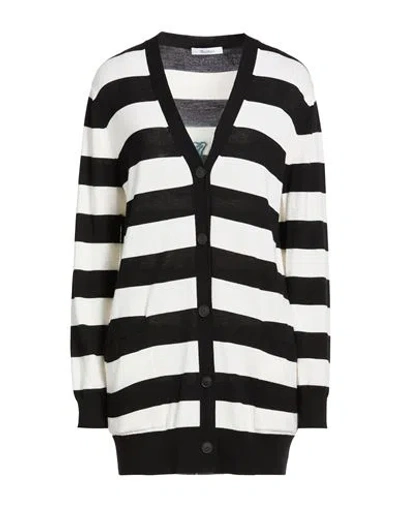Max Mara Woman Cardigan Black Size L Virgin Wool In Multi