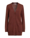 Max Mara Woman Cardigan Brown Size M Wool, Cashmere In Brown