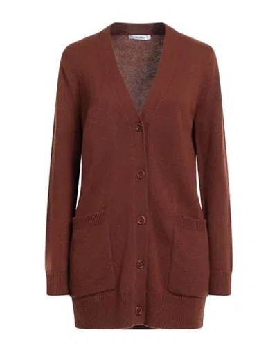 Max Mara Woman Cardigan Brown Size M Wool, Cashmere