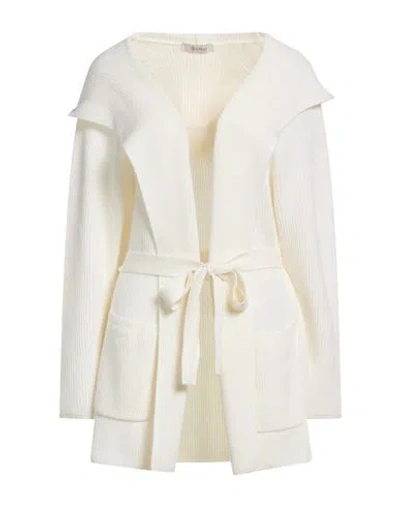 Max Mara Woman Cardigan Cream Size Xl Virgin Wool In Neutral