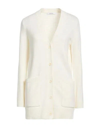 Max Mara Woman Cardigan Cream Size Xs Wool, Cashmere In White