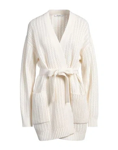 Max Mara Woman Cardigan Ivory Size M Wool, Cashmere In White