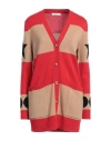 Max Mara Multicolor Valido 1951-motif Striped Cardigan In Red