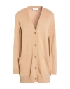 Max Mara Sequin Embellished Wool Cashmere Cardigan In Beige
