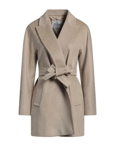 Max Mara Woman Coat Beige Size 16 Cashmere