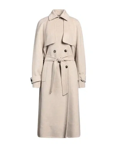 Max Mara Woman Coat Beige Size 4 Cashmere In Neutral