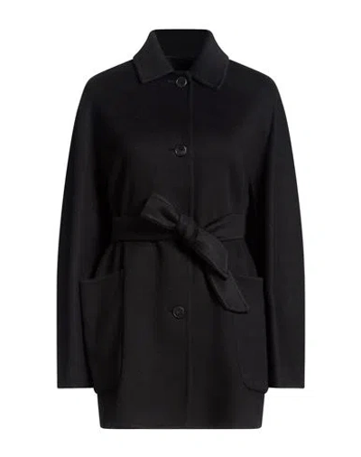 Max Mara Woman Coat Black Size 12 Cashmere