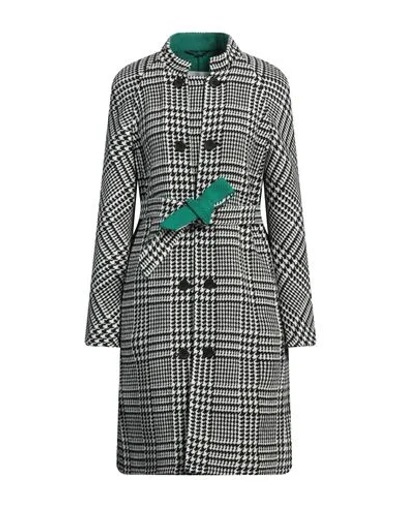 Max Mara Woman Coat Black Size 12 Virgin Wool In Gray