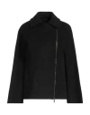 Max Mara Double-breasted Pure-wool Cropped Coat In Black