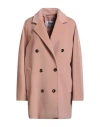 Max Mara Woman Coat Blush Size 12 Virgin Wool, Cashmere In Pink