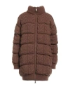 Max Mara Woman Puffer Brown Size 10 Wool, Cashmere In Brown