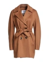 Max Mara Woman Coat Camel Size 10 Cashmere In Brown