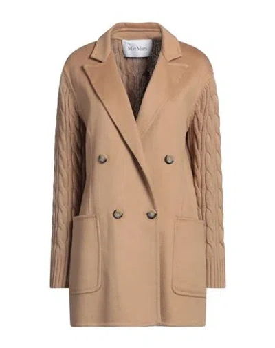 Max Mara Gradi Pea Coat In Camel