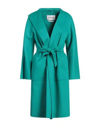 Max Mara Woman Coat Emerald Green Size 14 Cashmere